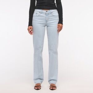 Abercrombie & Fitch Women's Light Blue Straight Leg Jeans 32 Extra Long